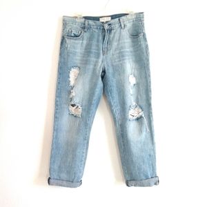 Blank Paige Jeans Distressed Rolled Cuff Size Large 32 x 26